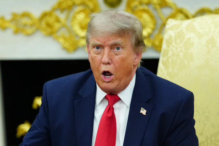 Trump looking shocked