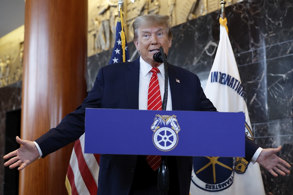 Trump at the Teamsters headquarters