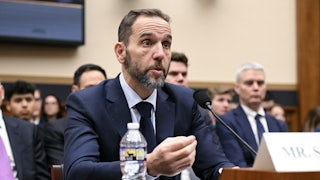 Jack Smith gestures and speaks into a microphone while testifying before the House Judiciary Committee