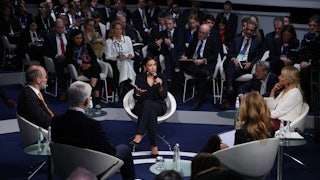 AOC speaking in Munich