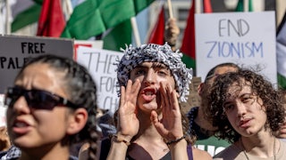 A pro-Palestinian march in Los Angeles