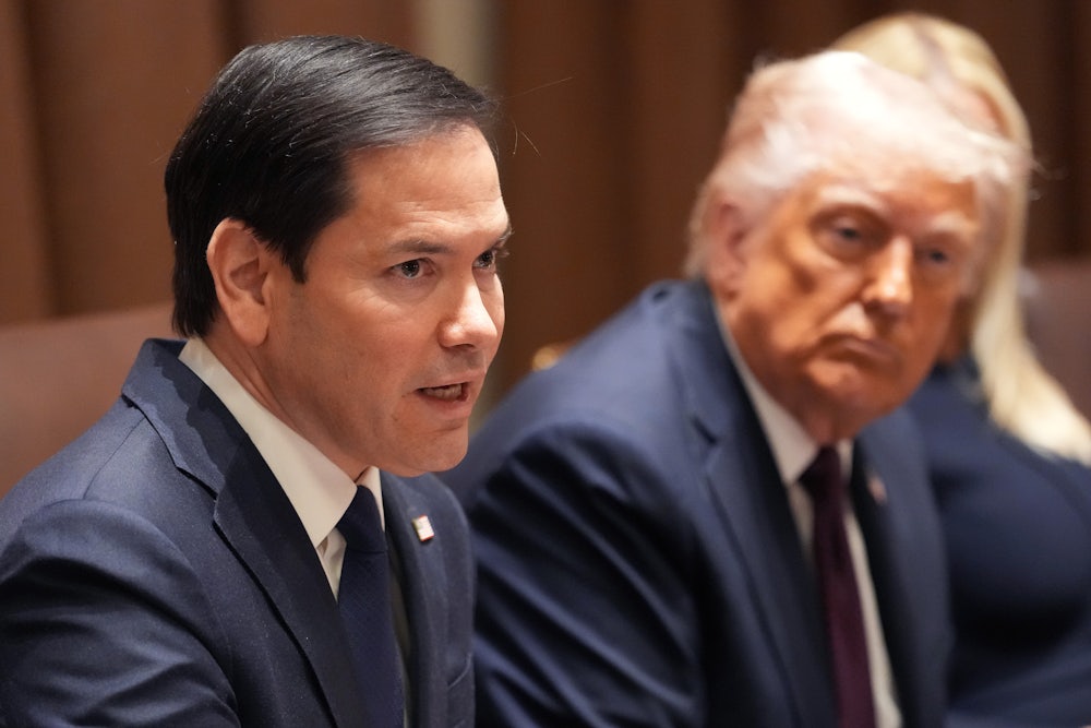 Secretary of State Marco Rubio and Trump