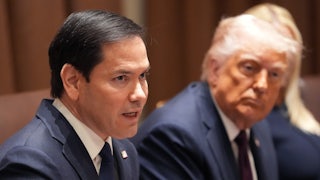 Secretary of State Marco Rubio and Trump