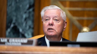 Senator Lindsey Graham speaks during a Senate committee hearing.