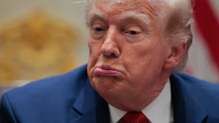 Donald Trump pouts