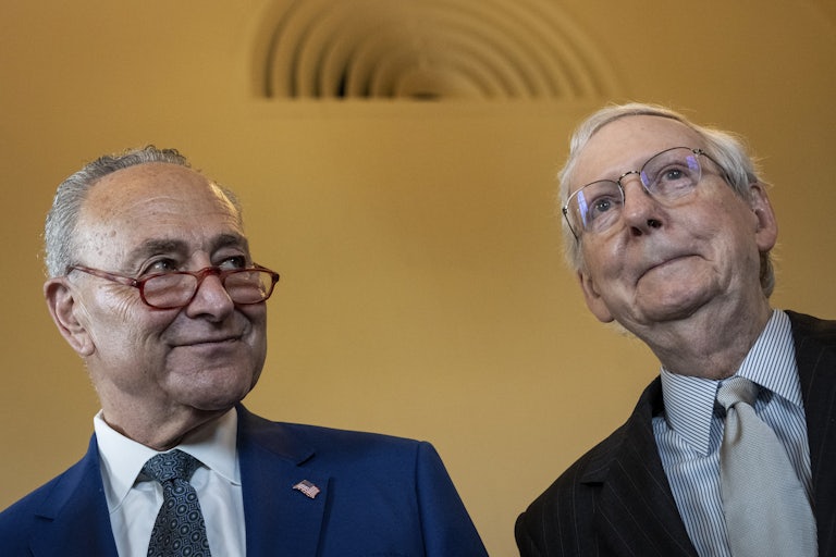 Senate Majority Leader Chuck Schumer and Senate Minority Leader Mitch McConnell
