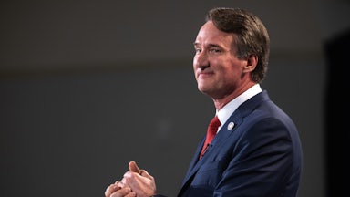 Gov. Glenn Youngkin of Virginia speaks at the Ronald Reagan Presidential Library on May 1, 2023 in Simi Valley, California.