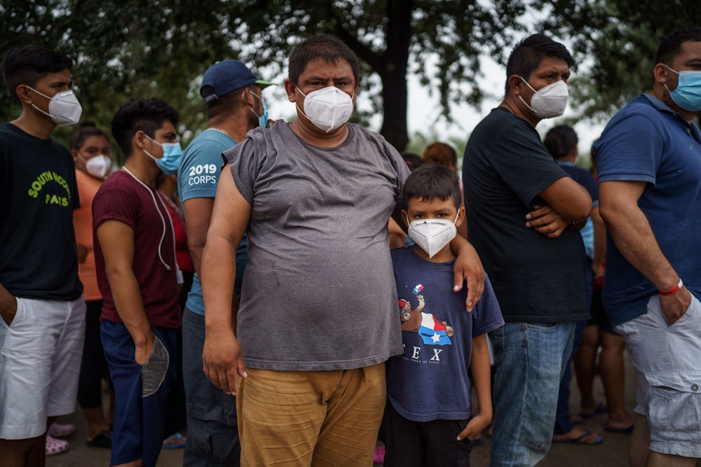 Guatemalan Jose Aroche in a migrant camp in Mexico