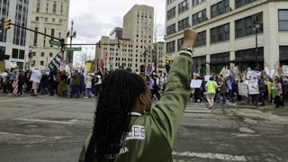 A protest in Detroit earlier this year