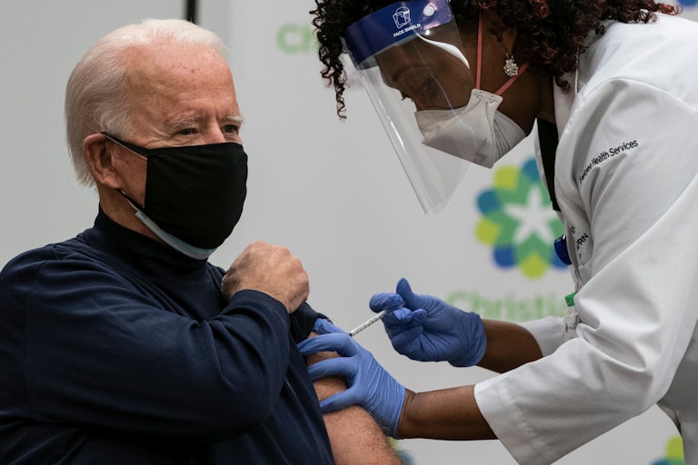 U.S. President-elect Joe Biden receives a Covid-19 vaccination.