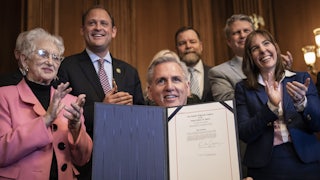 Speaker Kevin McCarthy signs an anti-ESG resolution