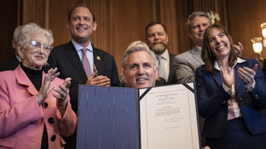 Speaker Kevin McCarthy signs an anti-ESG resolution