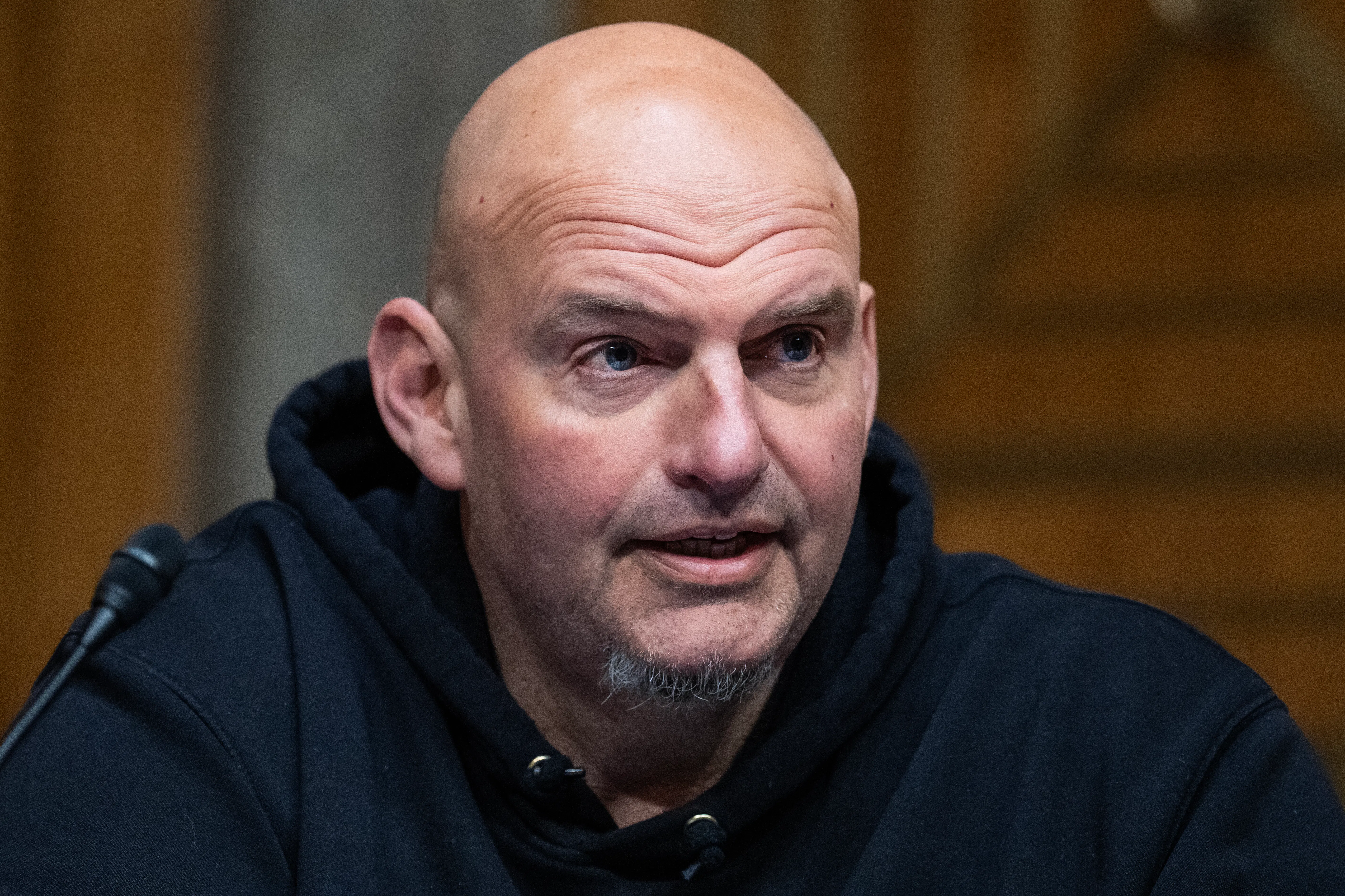 Senator John Fetterman in a hearing