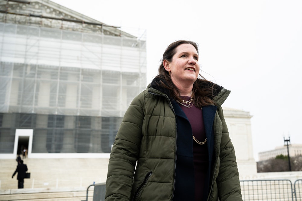 Rebecca Slaughter, former commissioner at the Federal Trade Commission departs the U.S. Supreme Court. The Court’s conservative bloc signaled that it’s poised to give the president control over potentially dozens of traditionally independent federal agencies.