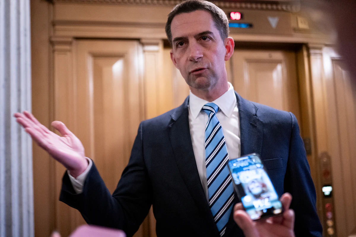 Watch: Tom Cotton Flails When Asked About Kamala Harris “Coup” Watch: Tom Cotton Flails When Asked About Kamala Harris “Coup”