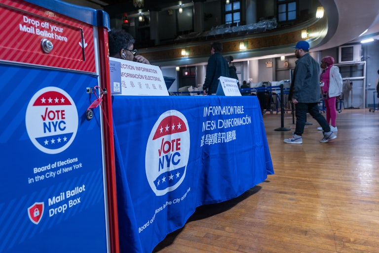 An early voting site in New York City