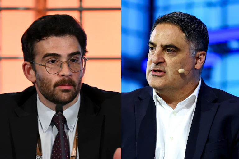 Hasan Piker and Cenk Uygur splitscreen