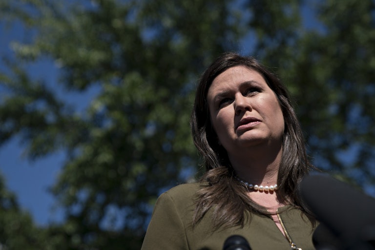 Sarah Huckabee Sanders speaking