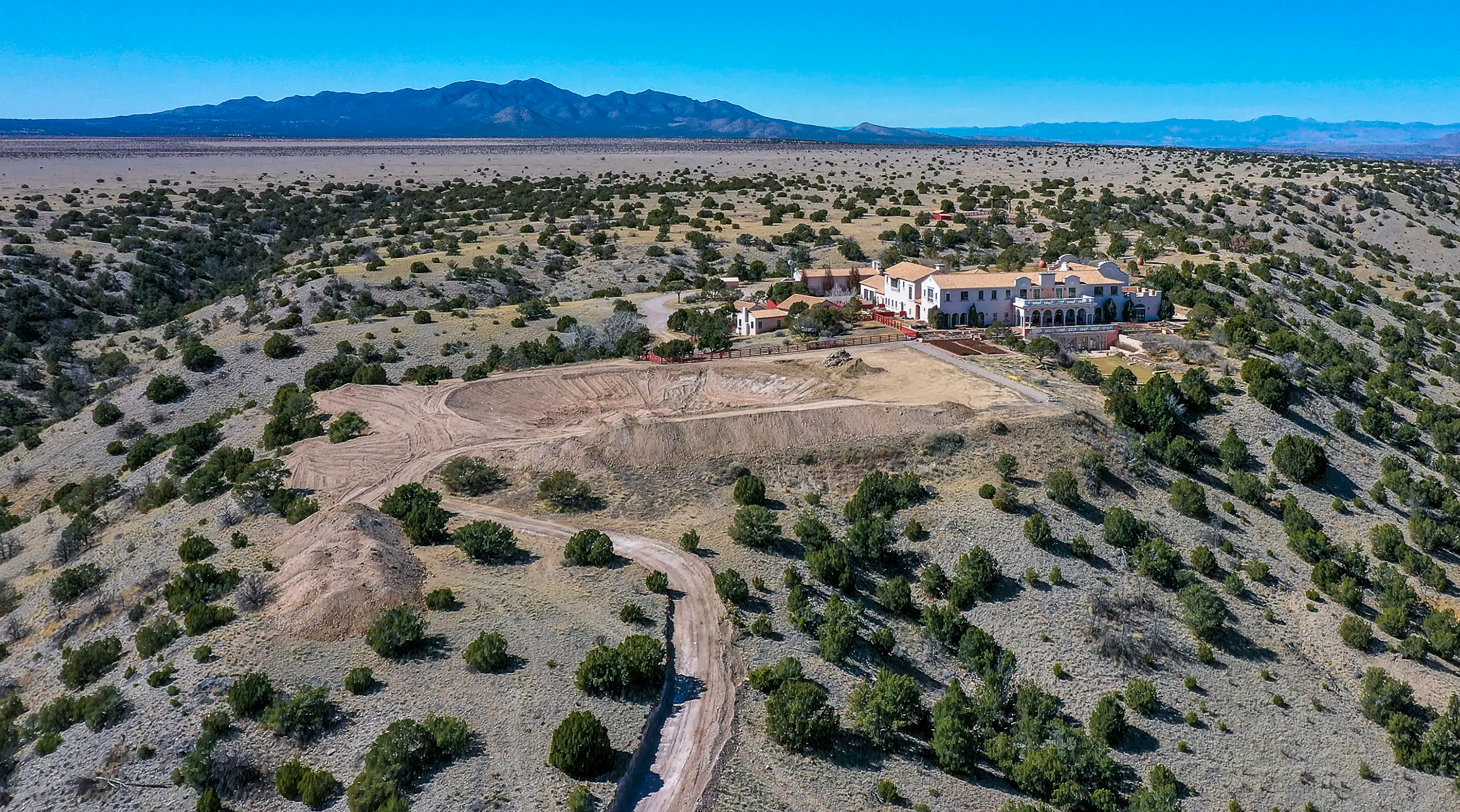 Aerial view of Jeffrey Epstein’s Zorro Ranch outside of Santa Fe, New Mexico