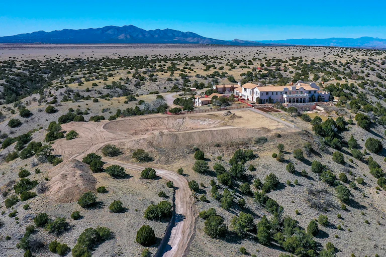 Aerial view of Jeffrey Epstein’s Zorro Ranch outside of Santa Fe, New Mexico