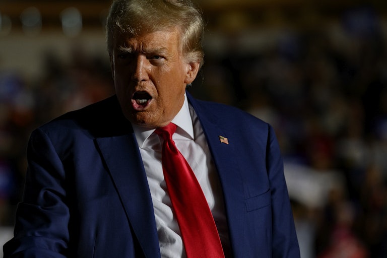 Donald Trump yells