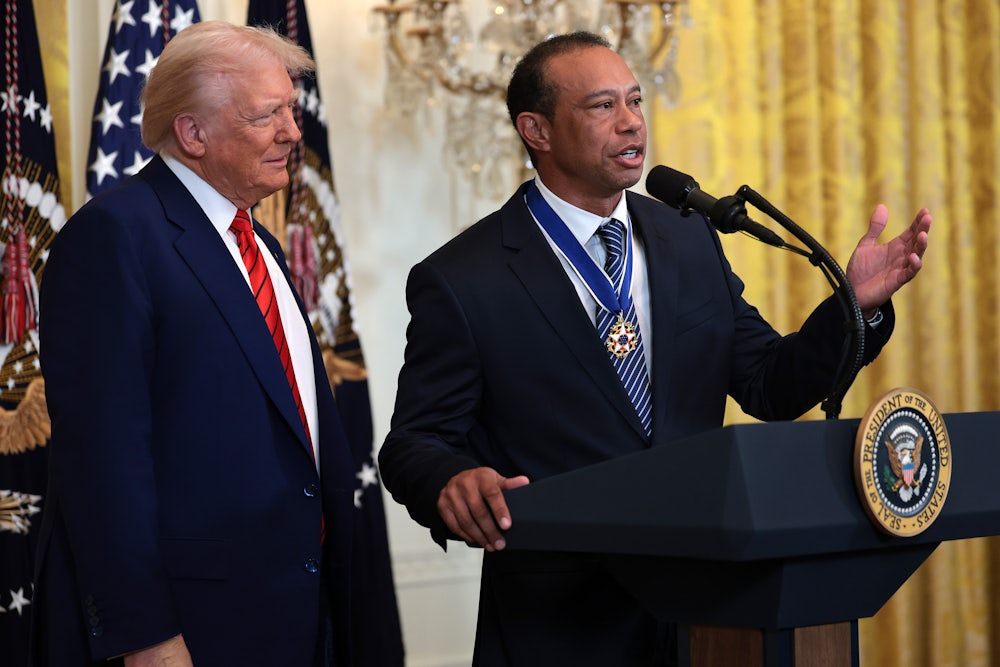 Trump and Tiger Woods