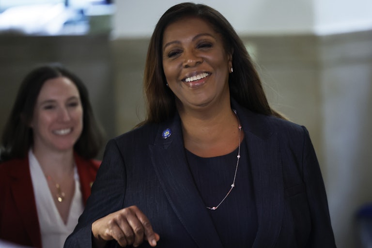 Letitia James smiles