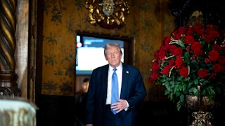 Donald Trump arrives at Trump's Mar-a-Lago resort.