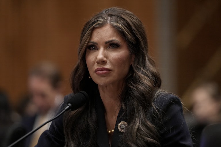 Kristi Noem in her confirmation hearing for DHS secretary