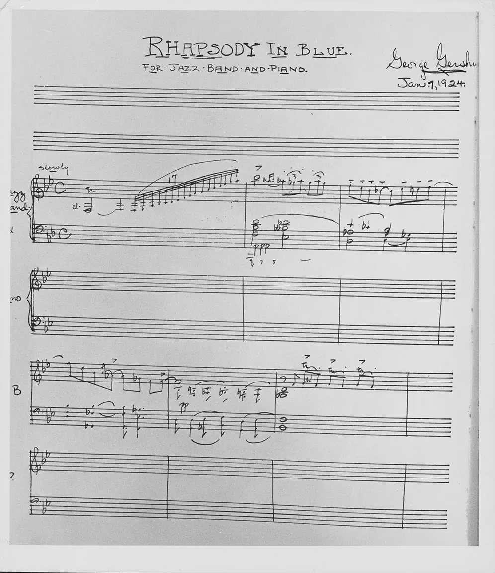  sheet music of Rhapsody in Blue 