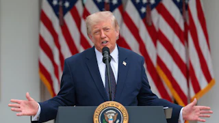 Donald Trump spreads hands