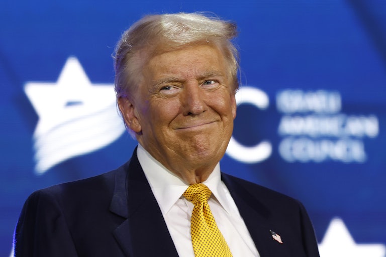 Donald Trump smiles