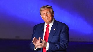 Fox News' Sean Hannity hosts Republican presidential candidate former President Donald Trump for a town hall event.