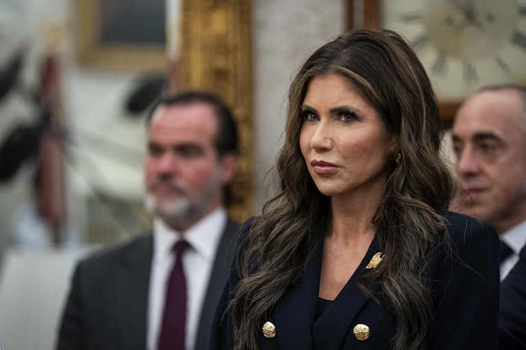 Kristi Noem, the Homeland Security secretary, at the White House