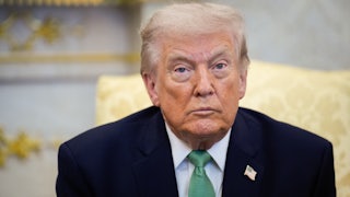 Donald Trump stares blankly