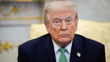 Donald Trump stares blankly