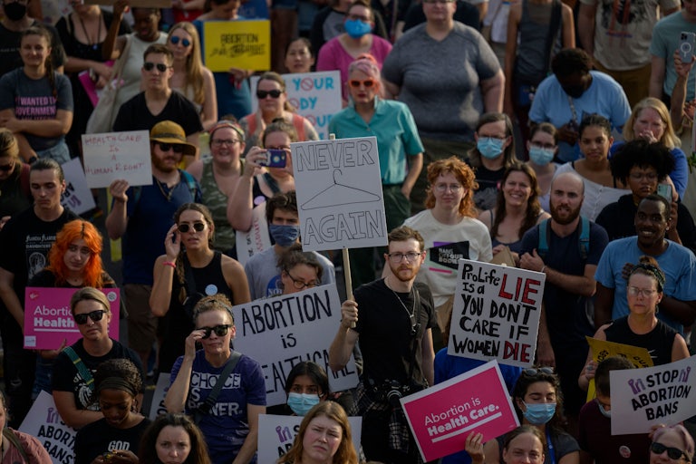 People protest for abortion rights