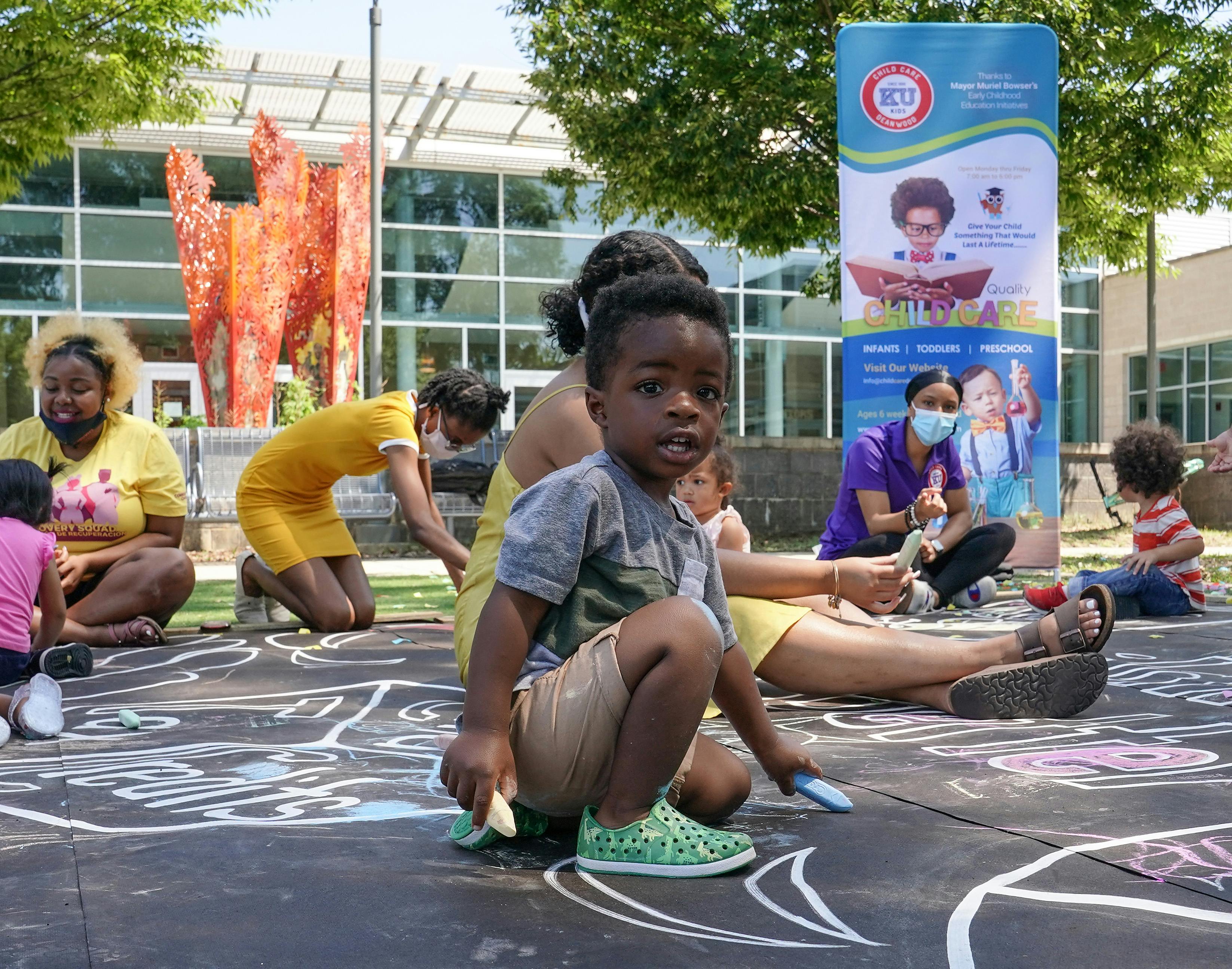 children at childcare center