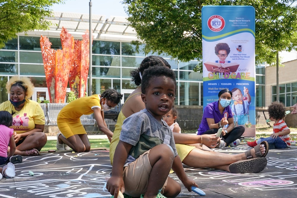 children at childcare center