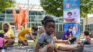 children at childcare center