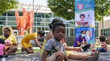 children at childcare center