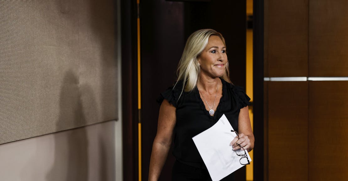 Marjorie Taylor Greene, Who Loves Demonizing Drag Queens, Now Defends Drag-Wearing Boyfriend Marjorie Taylor Greene, Who Loves Demonizing Drag Queens, Now Defends Drag-Wearing Boyfriend