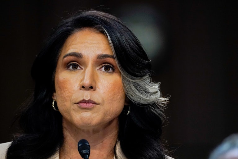 Tulsi Gabbard speaks during a Senate Intelligence Committee hearing