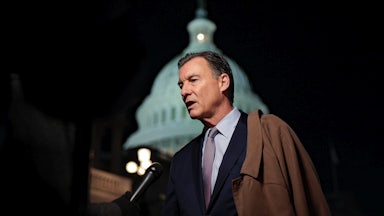 Representative Tom Suozzi speaks to reporters outside the U.S. Capitol