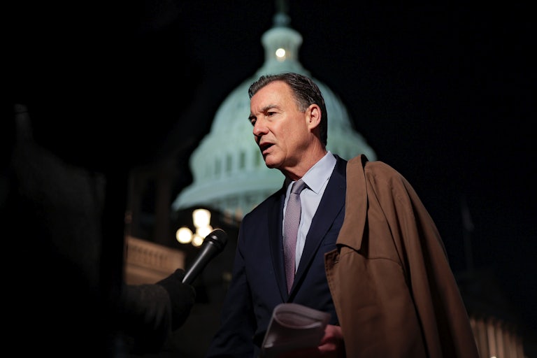 Representative Tom Suozzi speaks to reporters outside the U.S. Capitol