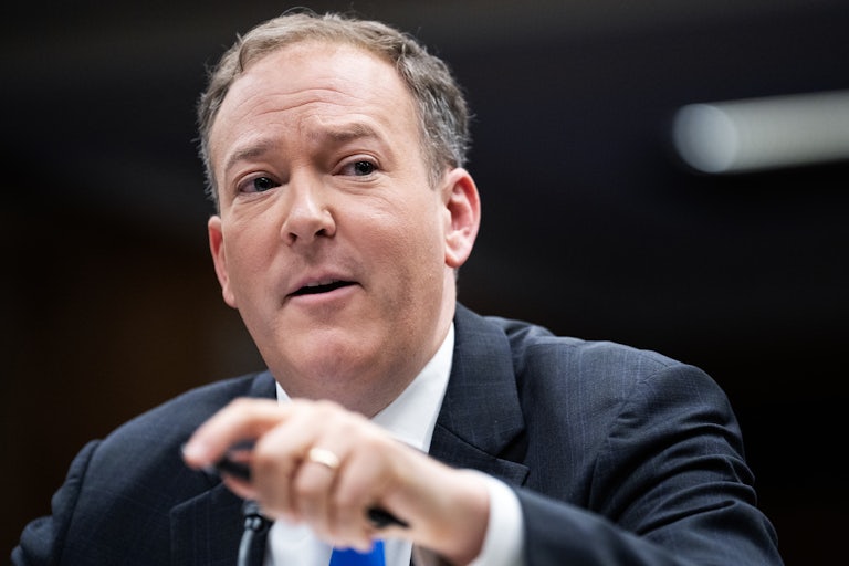 EPA Chief Lee Zeldin gestures while speaking in a Senate hearing