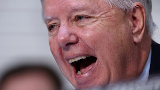 Senator Lindsey Graham speaks during a Judiciary Committee hearing