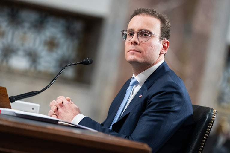 Michael Selig testifies in the Senate.