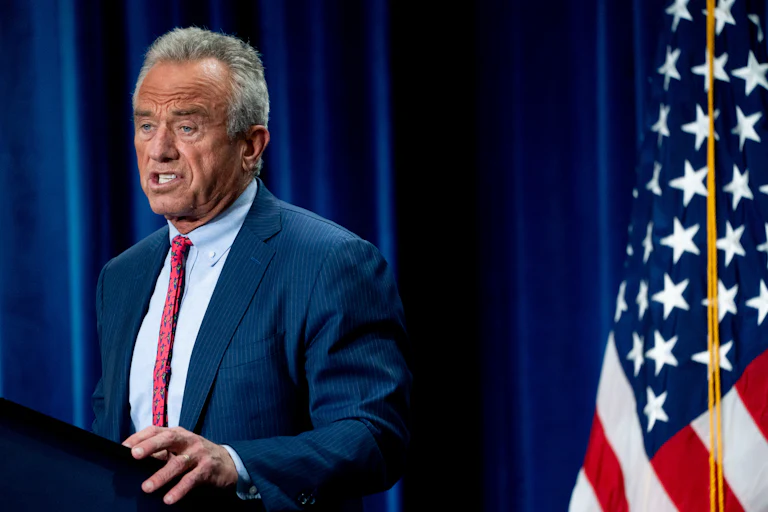 Health Secretary Robert F. Kennedy Jr. speaks at a podium