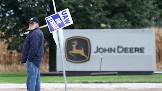 striking John Deere worker